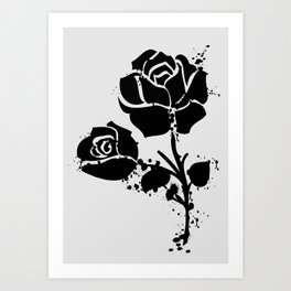 Black roses Art Print