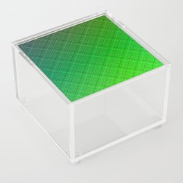 Trendy Plaid Green Texture Collection Acrylic Box