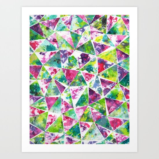 COLLAGE LOVE: Funky Triangles Art Print