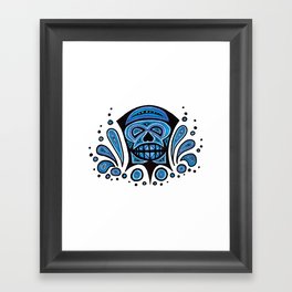 Blue Skull Framed Art Print