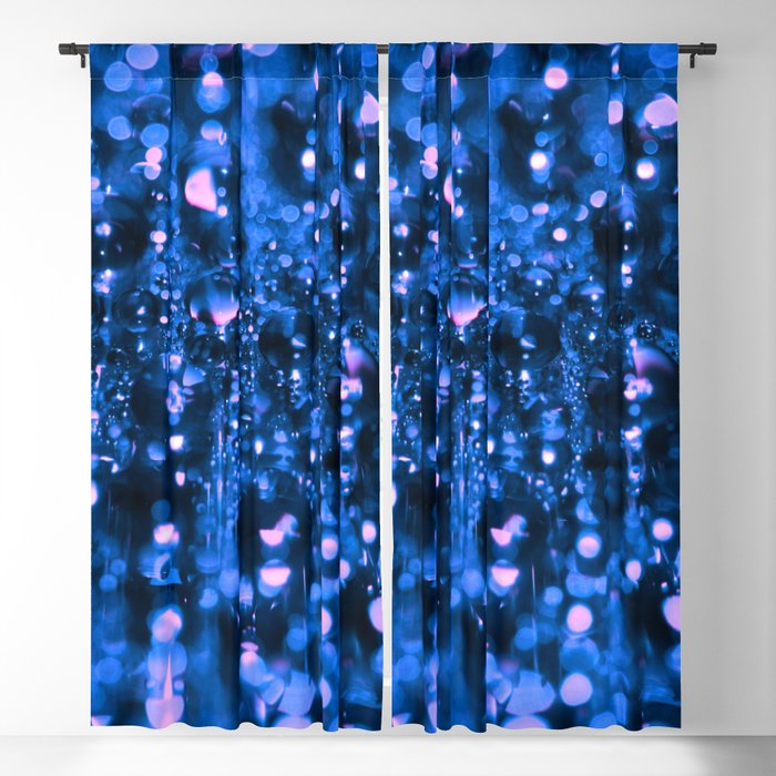 Blue Fractal Blackout Curtain