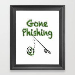 Gone phishing  Framed Art Print