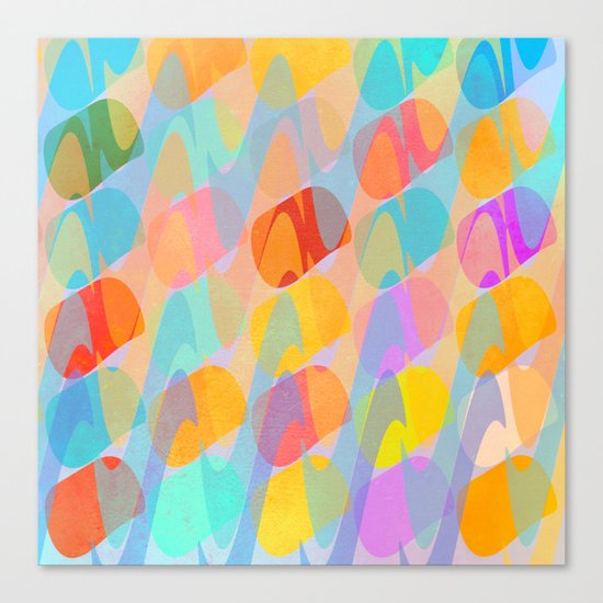Waves and Spots Canvas Print