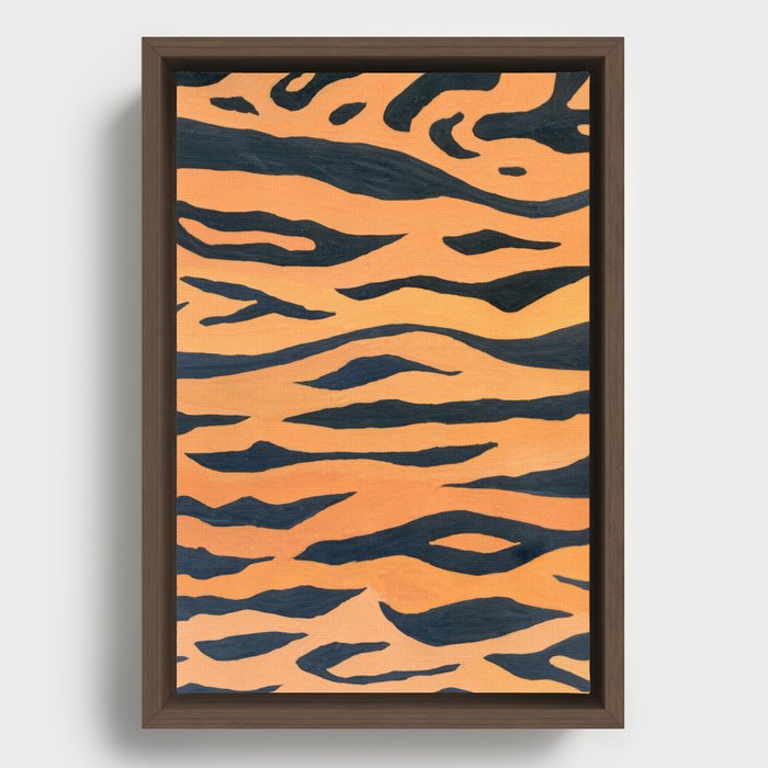 wild animals: tiger pattern Framed Canvas