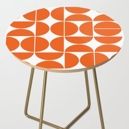 Mid Century Modern Geometric 04 Orange Side Table