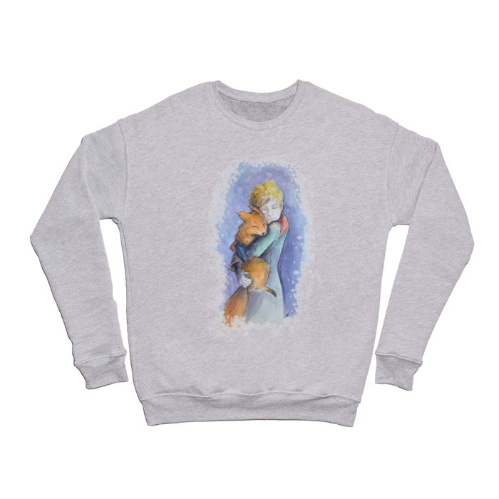 The little Prince and the fox Crewneck Sweatshirt by LAURA DE