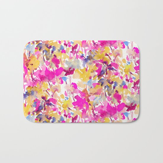 Local Color Yellow Pink Bath Mat
