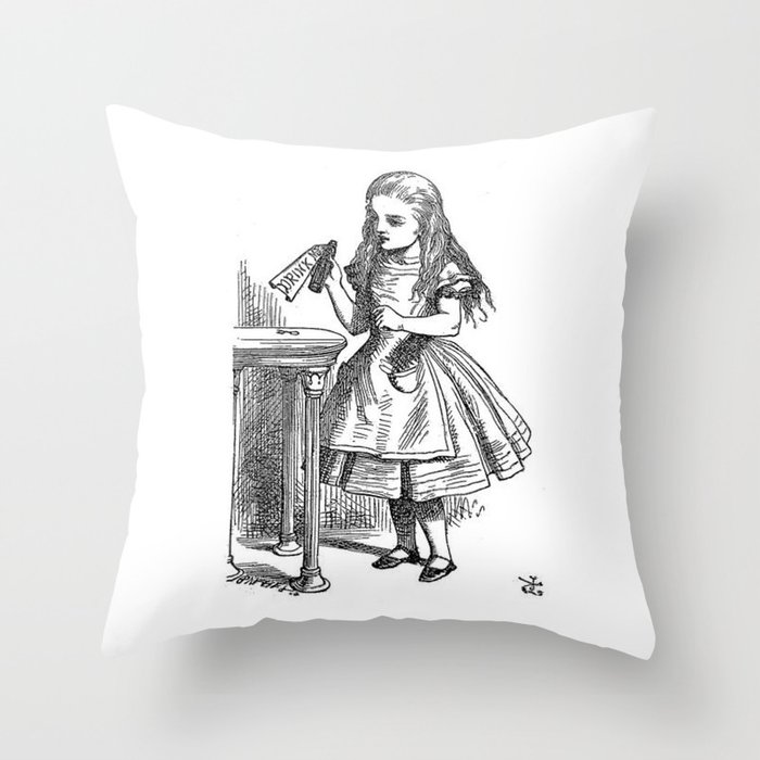 Drink Me vintage Alice in Wonderland emo goth antique book sketch