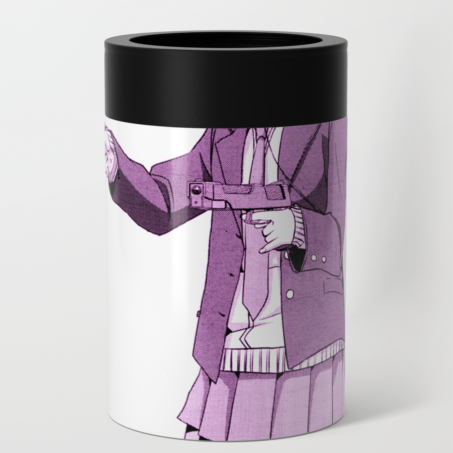 Gun Girl Pink Sad Japanese Anime Aesthetic Can Cooler By Poser Boy Society6