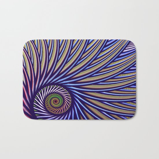 Fantasy bird's eye, fractal pattern abstract Bath Mat