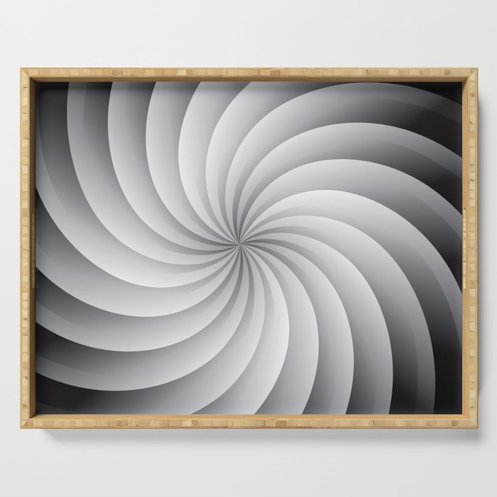 SWIRL. Black and white. Serving Tray