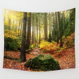 Path Through The Trees - Landscape Nature Photography Wall Tapestry