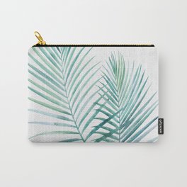 Twin Palm Fronds - Teal Carry-All Pouch