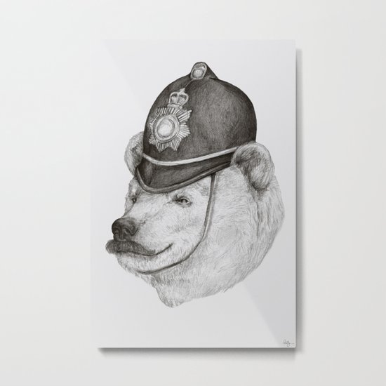 Bearly Legal Metal Print
