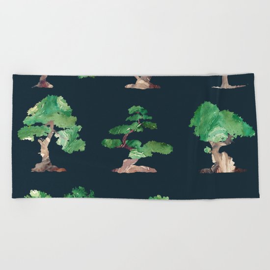 Bonsai Pattern Beach Towel