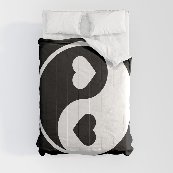 Yin Yang Black & White Comforter