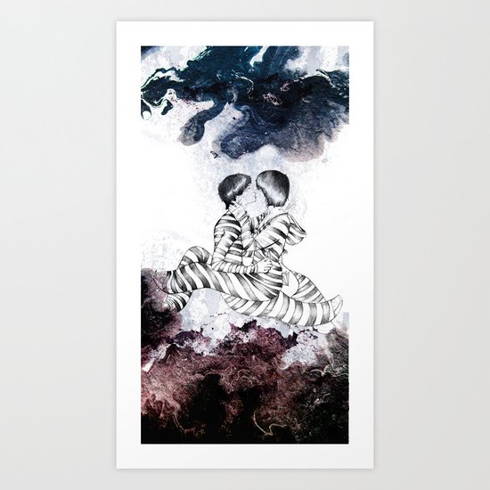 Knife Bearing Diamond Thieves Art Print