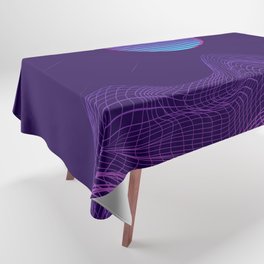 Minimalist Synthwave Midnight Tablecloth