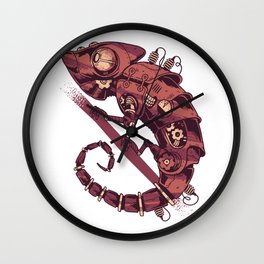Steampunk Chamaleon Wall Clock