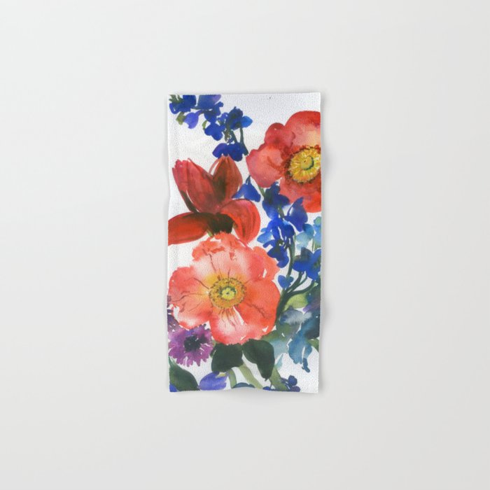 colorful bouquet: amaryllis Hand & Bath Towel