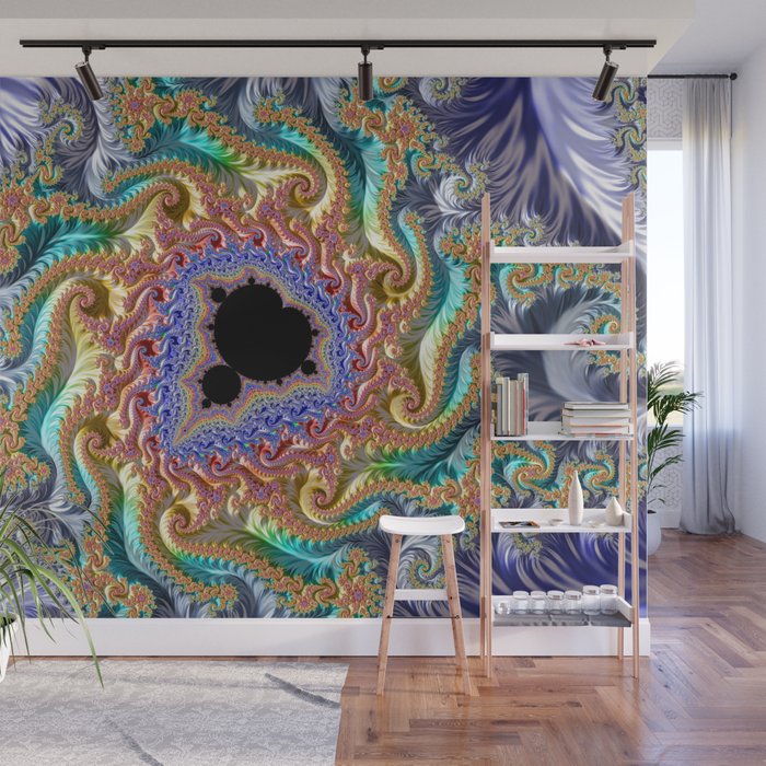 Colorful Slopes Mandelbrot Fractal Wall Mural