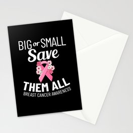 Breast Cancer Ribbon Awareness Pink Quote Stationery Card