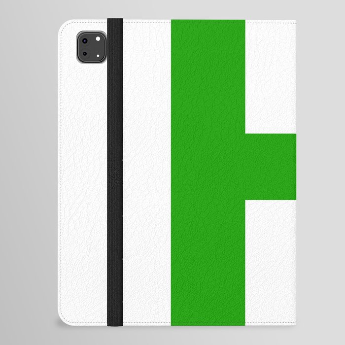 Letter H (Green & White) iPad Folio Case