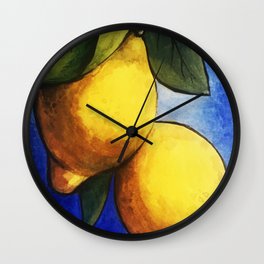 Sicilian Lemons Wall Clock