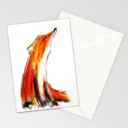 Wise Fox Reverse Stationery Cards