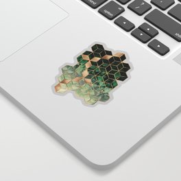 Leaves And Cubes Sticker