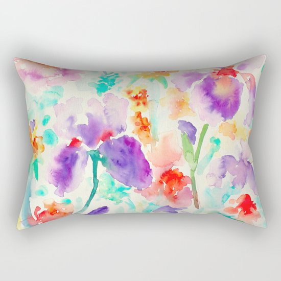 Abstract Flowers 03 Rectangular Pillow