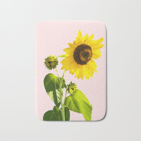 Sun Flower || #society6 #decor #buyart Bath Mat