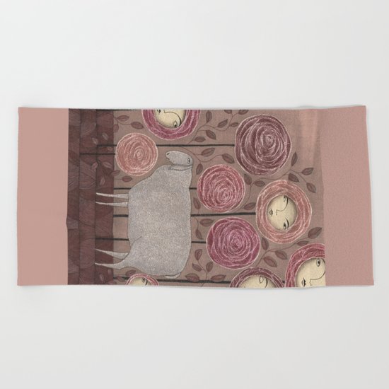Sleeping beauty Beach Towel