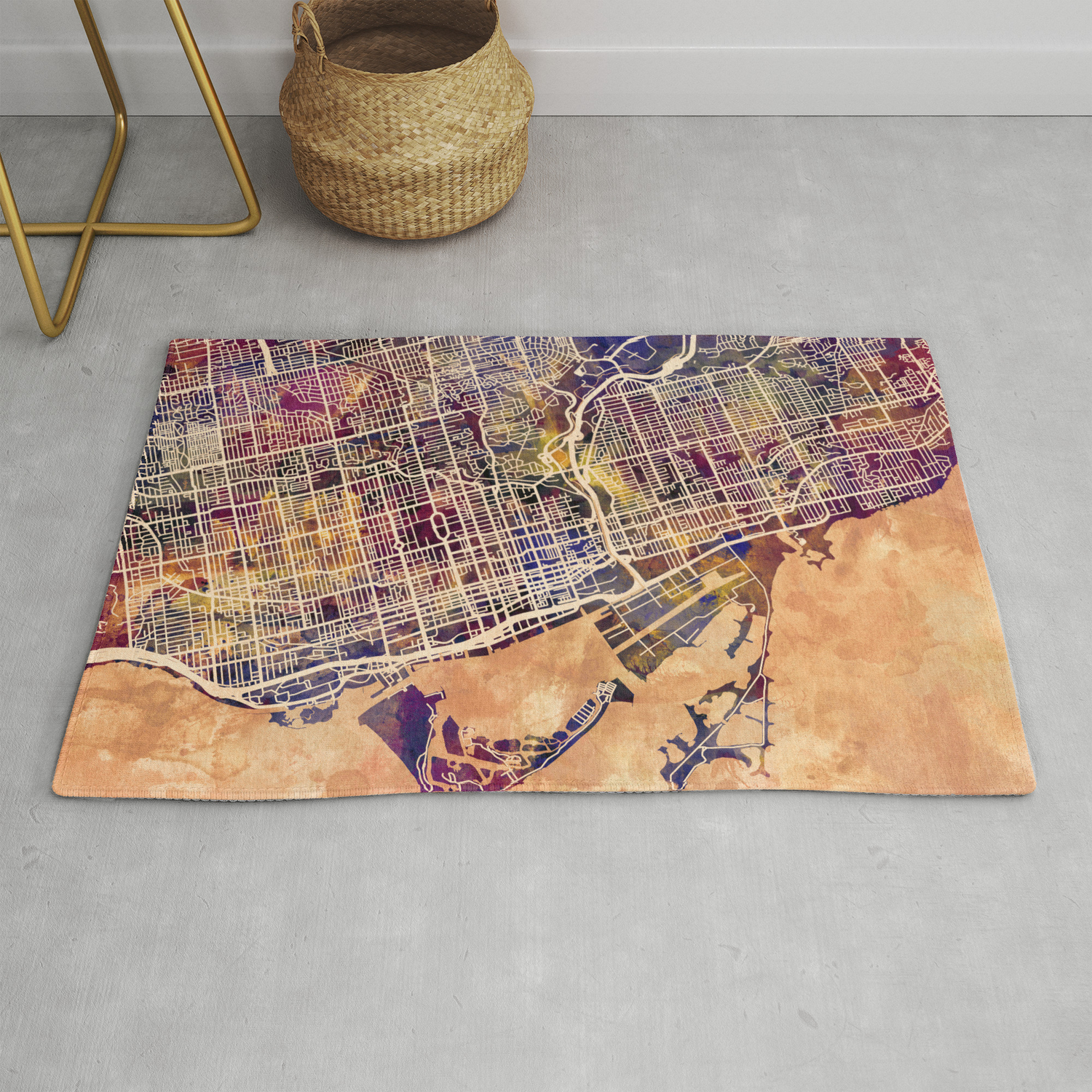 Toronto Canada Street Map Rug By Artpause Society6 Toronto Canada Street Map Rug By