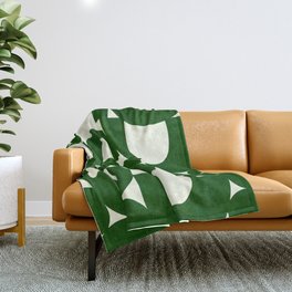 Abstract024-green Throw Blanket