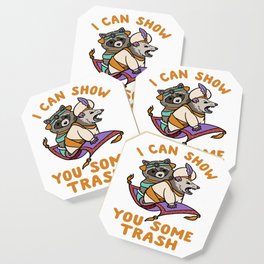 Racoon And Possum I can show you some trash Aladdin and the Magic Lamp Raccoon lover Coaster