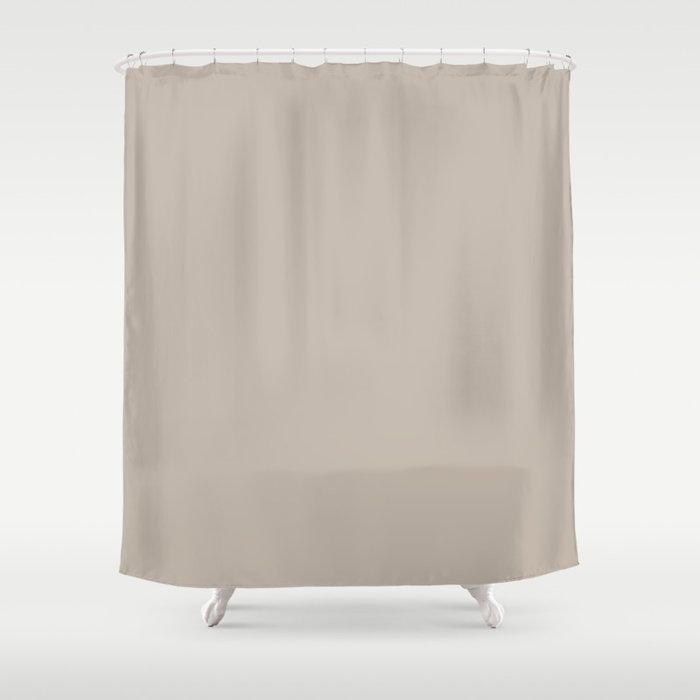 Soft Beige Brown Solid Color Pairs To Valspars 2021 Color of the Year Gallery Grey 2006-10B Shower Curtain