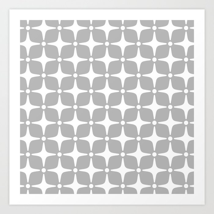 Mid Century Modern Star Pattern Gray 2 Art Print by ... 5 out of 5 stars.