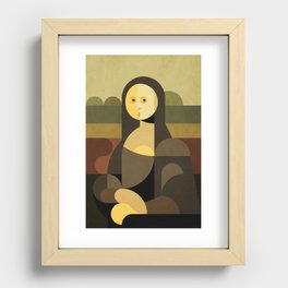 mona lisa - cubist Recessed Framed Print