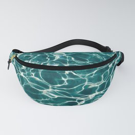 Tropical Green Blue Water Oil Painting Fanny Pack
