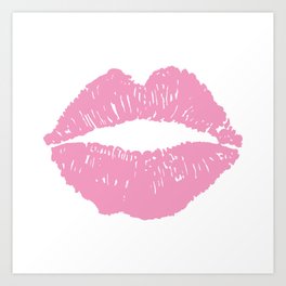 Light Pink Lips Art Print