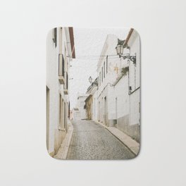 Lagos Bath Mat | Algarve, White, Photo, City, Faro, Minimal, Europe, Beige, Vacation, Lisbon 