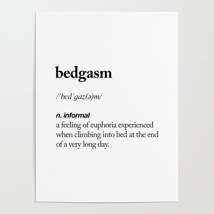 Bedgasm black and white contemporary minimalism typography design home wall...