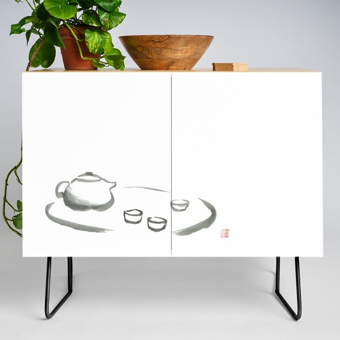 Relaxed by Chinese tea and Zen Credenza