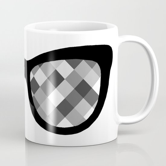 Diamond Eyes Black and White Coffee Mug