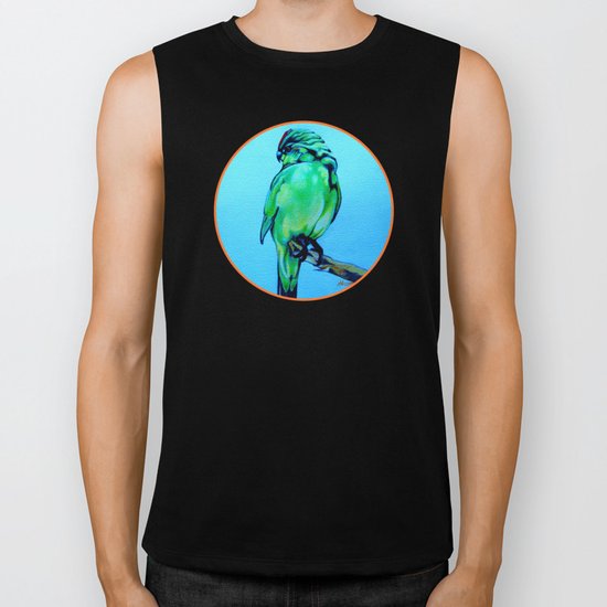Kakariki - The NZ Red-Crowned Parakeet Biker Tank
