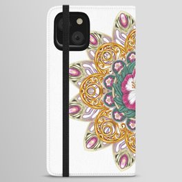 Butterfly flower Mandala iPhone Wallet Case