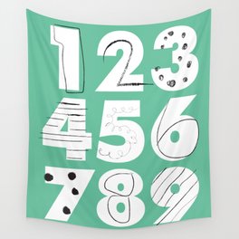 Funky Numbers Wall Tapestry