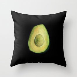 Empty Avocado Oil Pastel Painting by Brooke Figer Throw Pillow