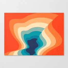 Retro 70s and 80s Color Palette Mid-Century Minimalist Abstract Art Canvas Print